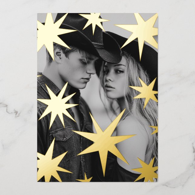 May your days be merry and bright gold stars foil (Front)