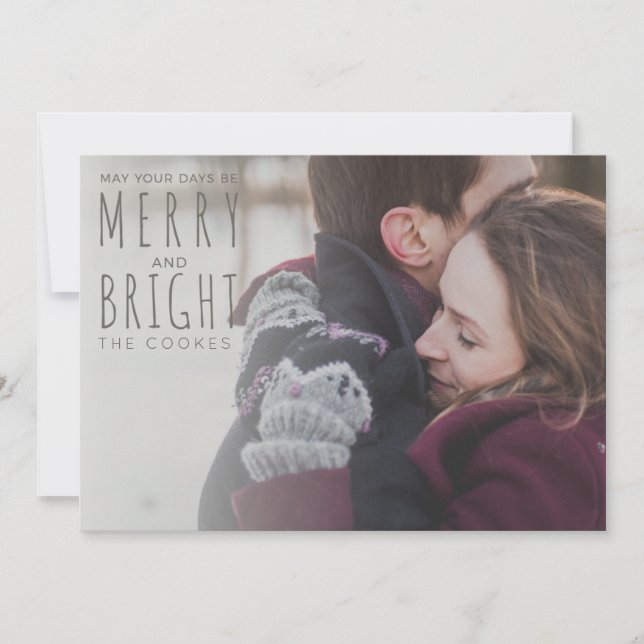 MAY YOUR DAYS BE MERRY AND BRIGHT HOLIDAY CARD (Front)