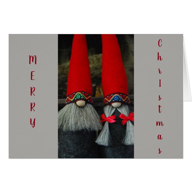 **MAY YOUR DAYS BE MERRY & SO BRIGHT** GNOME STYLE (Front Horizontal)