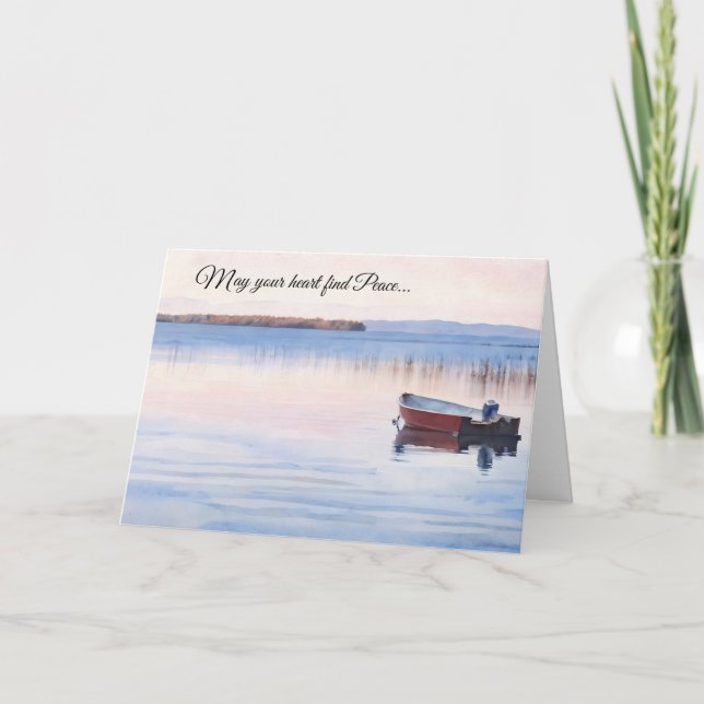 May Your Heart Find Peace Sympathy/Thinking of You Card (Front)