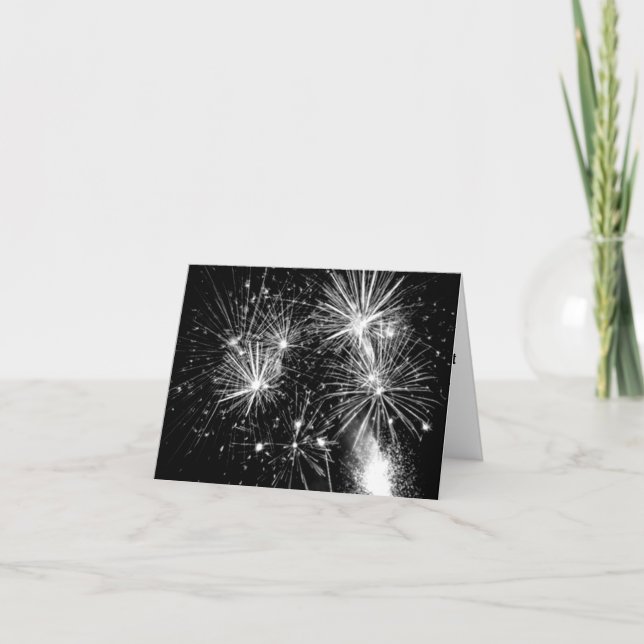 *MAY YOUR HOLIDAY BE MERRY & BRIGHT* MODERN BLACK CARD (Front)