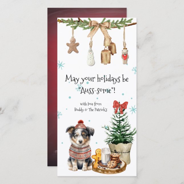 May Your Holidays be "Auss-some"! Christmas Card (Front/Back)