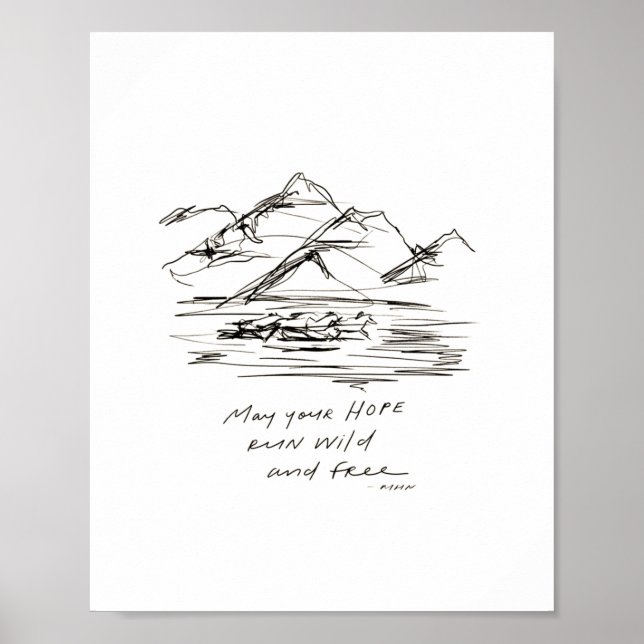 May your hope run wild and free - inspirational poster (Front)