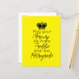 May your Mercury be more Fred & less Retrograde Postcard