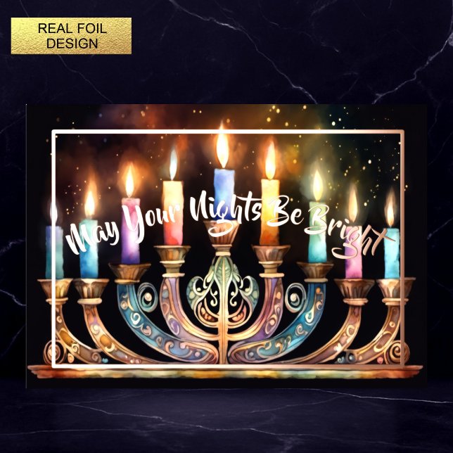 May Your Nights Be Bright Menorah Colourful Candle (Creator Uploaded)