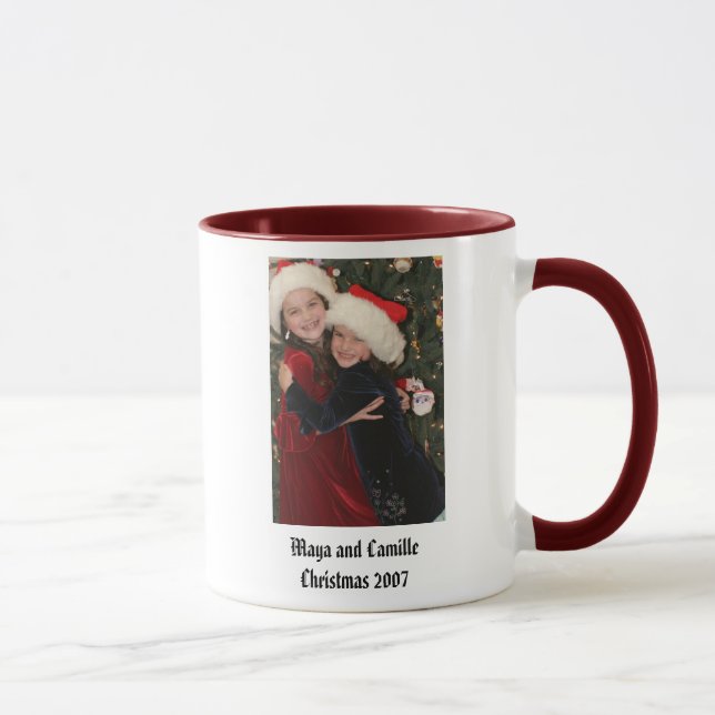 Maya and CamilleChristmas 2007 Mug (Right)