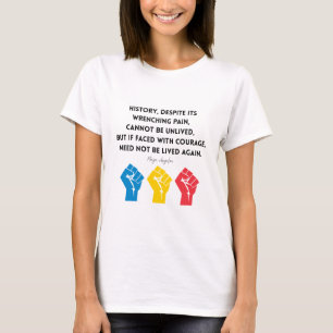 Maya Angelou Quote History Courage DR Congo DRC T-Shirt
