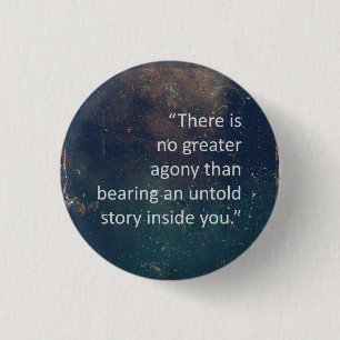 Maya Angelou Writing Quote 3 Cm Round Badge