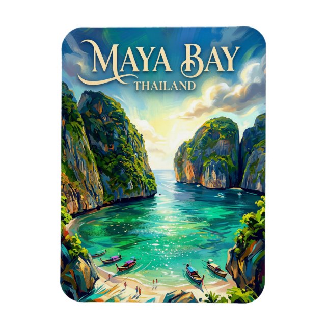 Maya Bay Thailand Magnet (Vertical)