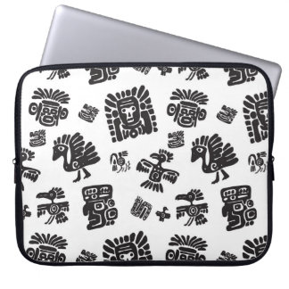 Maya Black White Ethnic Pattern Laptop Sleeve