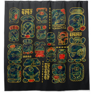 Maya Calendar Glyphs composition Shower Curtain