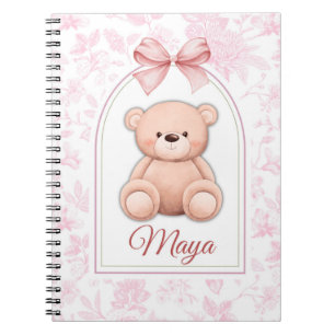 Maya   Custom Pink Teddy Bear Nursery Design  Notebook
