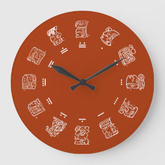 Maya Glyph Large Clock