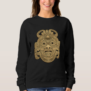 Maya God Mayan Mythology Ancient Mask Sun God K'in Sweatshirt