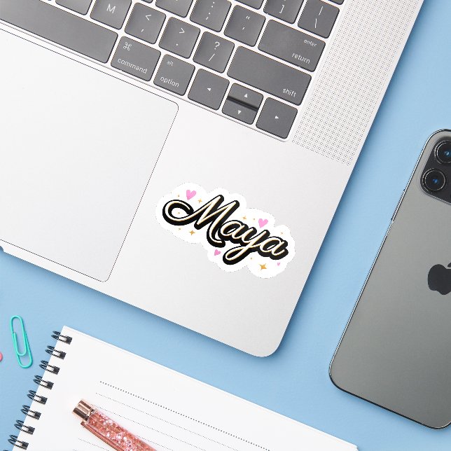 Maya name cute design (Laptop w/ iPhone)