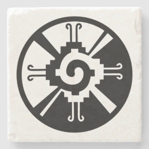 maya symbol Glyph Central American civilization an Stone Coaster