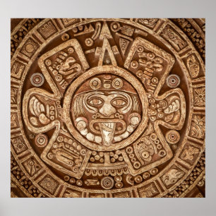 Maya Tribal Pagan: Ornamental Texture Poster
