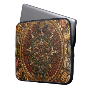 Mayan and Aztec Calendar by Grassrootsdesigns4u! Laptop Sleeve