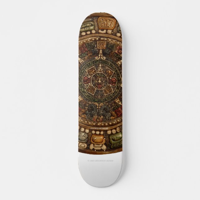 Mayan and Aztec Calendar by Grassrootsdesigns4u! Skateboard (Front)