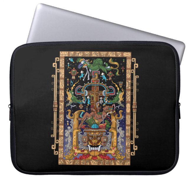 Mayan Astronaut King Pakal Laptop Sleeve (Front)