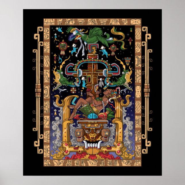 Mayan Astronaut King Pakal Poster (Front)