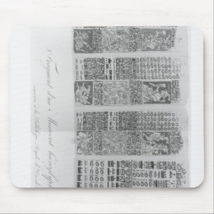 Mayan astronomical tables with the eclipses mouse pad