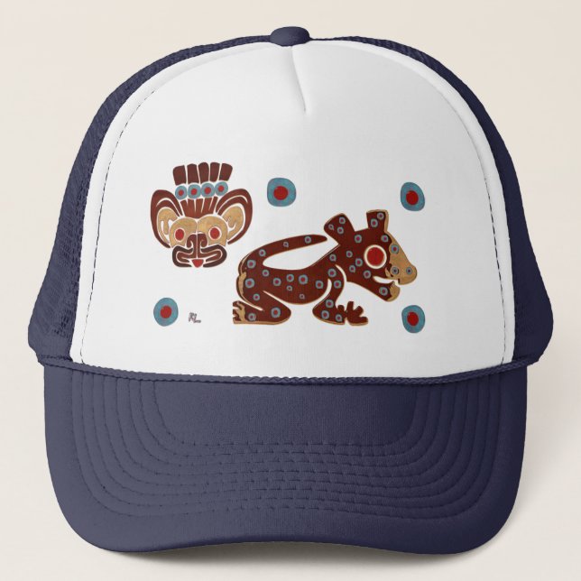 Mayan Baby Jaguar Trucker Hat (Front)