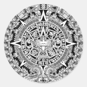 Mayan Calander Classic Round Sticker