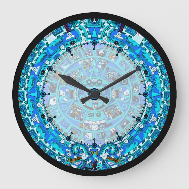 Mayan Calendar 2012 in Blue Wall Clock (Front)