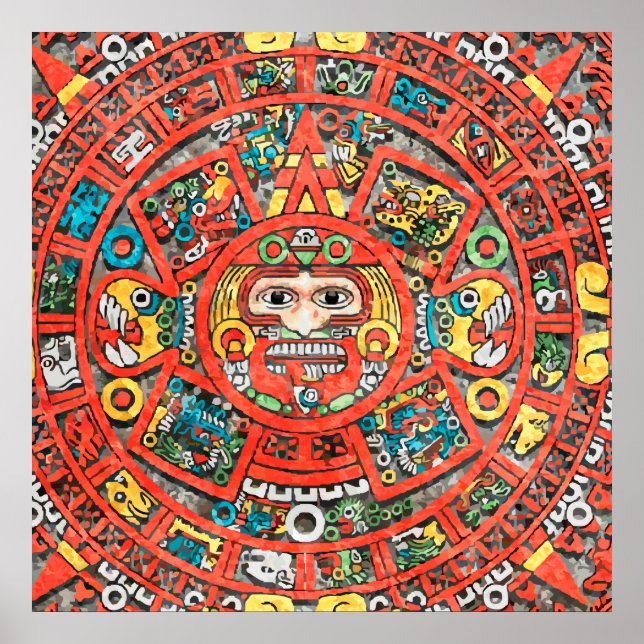 Mayan Calendar Art Poster (Front)