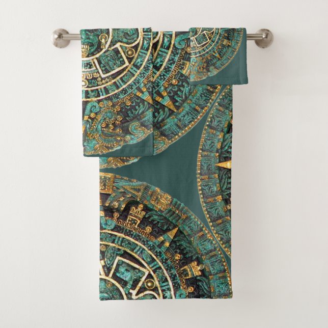 Mayan Calendar Bath Towel Set (Insitu)