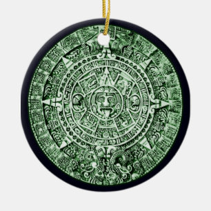 mayan calendar ceramic tree decoration