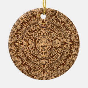 Mayan Calendar Ceramic Tree Decoration