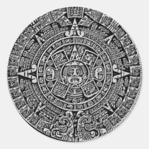Mayan Calendar Classic Round Sticker
