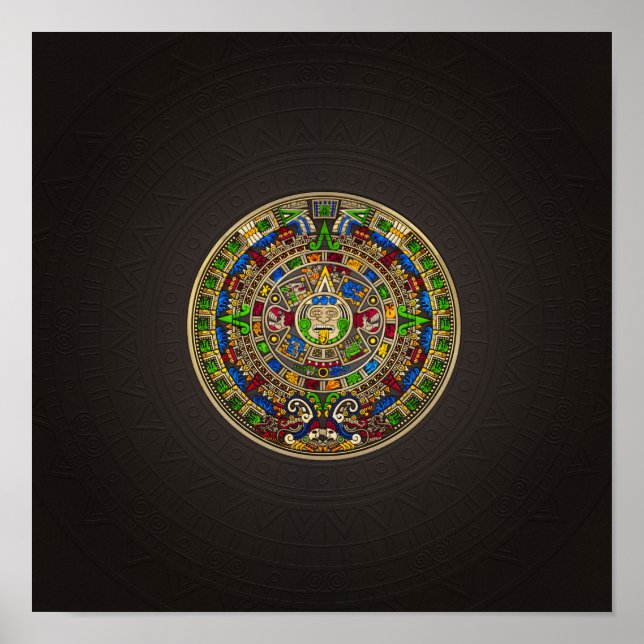 Mayan Calendar - colour Poster (Front)