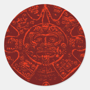 Mayan Calendar Image design Classic Round Sticker