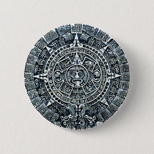 Mayan Calendar / Maya Kalender 6 Cm Round Badge
