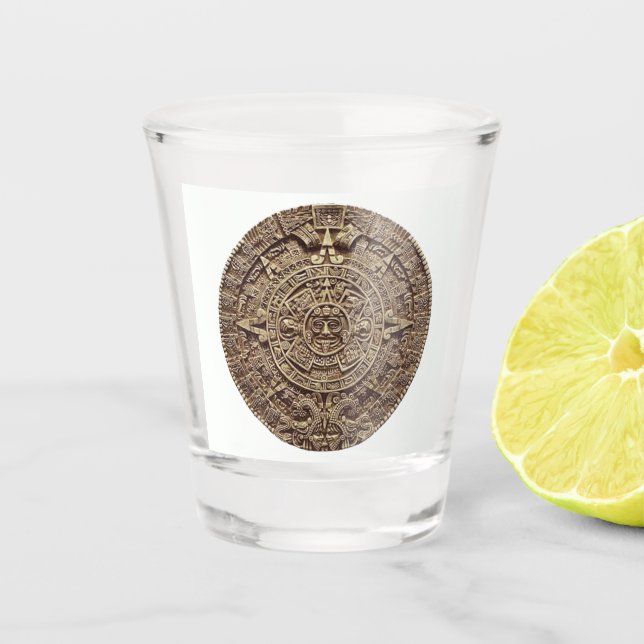 Mayan Calendar Shot Glass (Front)