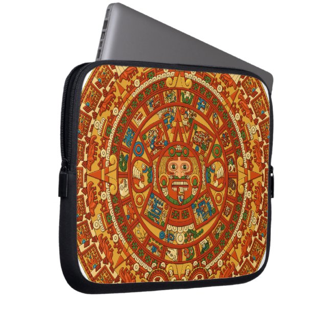 'Mayan Calendar Stone' Laptop Sleeve (Front Right)