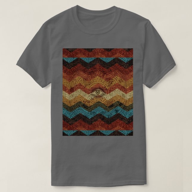 Mayan Calendrical Graphic  T-Shirt (Design Front)