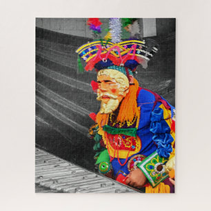Mayan Christmas Performer with Marimba – Colorful Jigsaw Puzzle