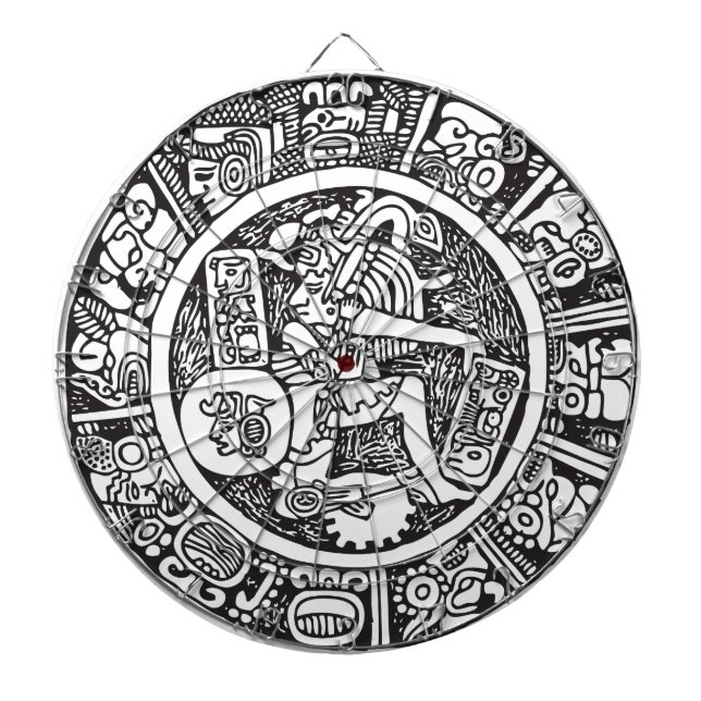 Mayan circle, Mexican hieroglyph(Maya) Dartboard (Front)
