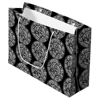 Mayan circle, Mexican hieroglyph (Maya) Large Gift Bag