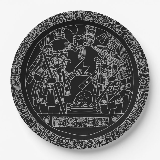 Mayan Circle Paper Plate (Front)