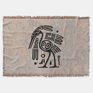 Mayan Crane Throw Blanket