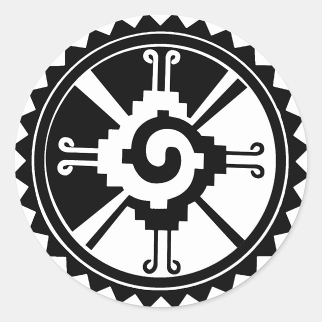 Mayan Deity Symbol Hunab Ku Classic Round Sticker (Front)