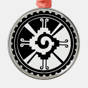 Mayan Deity Symbol Hunab Ku Metal Tree Decoration