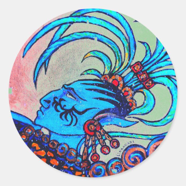 Mayan Elf: Defiance Classic Round Sticker (Front)