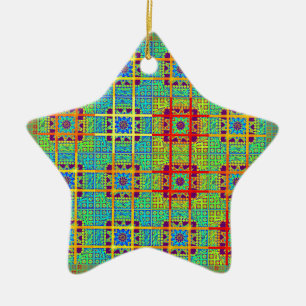 Mayan ethnic tribal pattern.jpg ceramic tree decoration