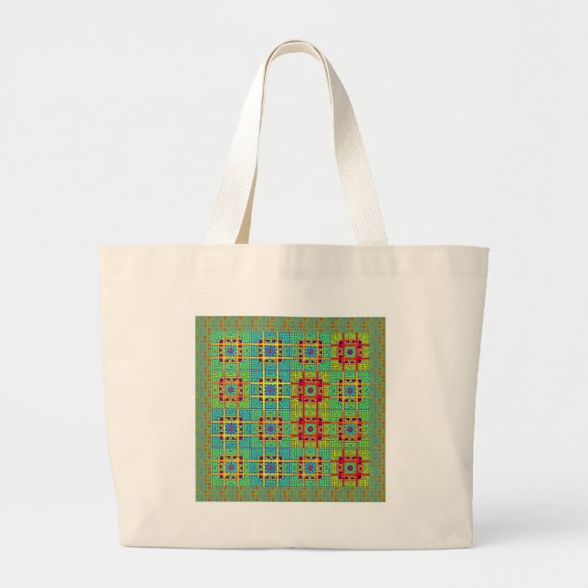 Mayan ethnic tribal pattern.jpg large tote bag (Front)